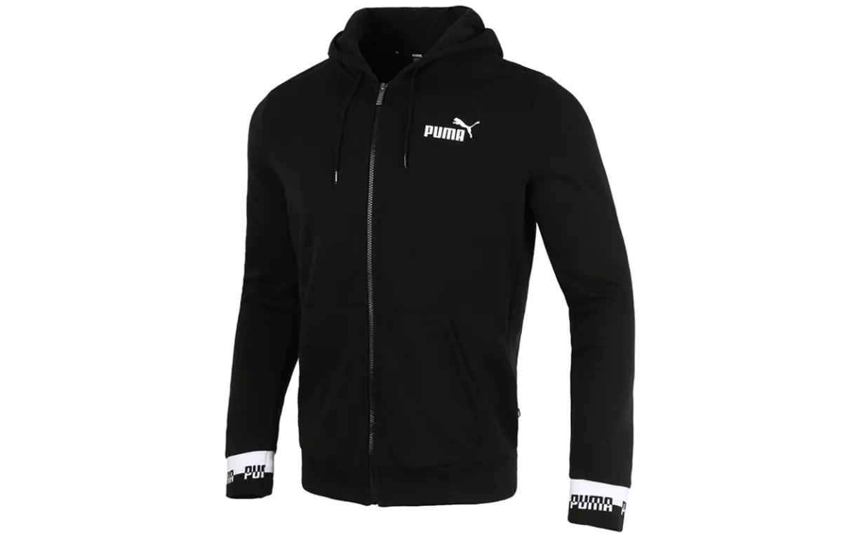 PUMA Jackets Men's Black Hooded Moderate Other