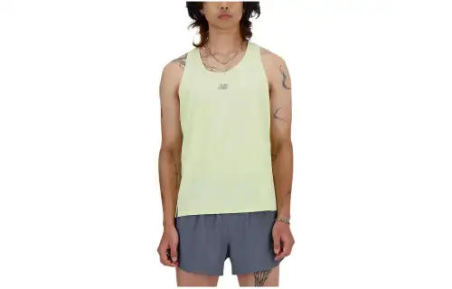New Balance Athletics Racing Singlet Running Tank Top Men's Yellow
