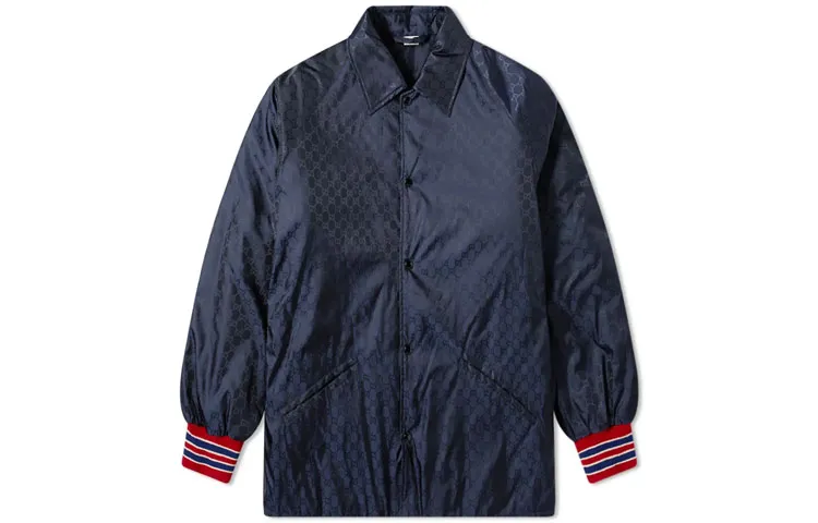 GUCCI Jackets & Coats Men's Marine Blue