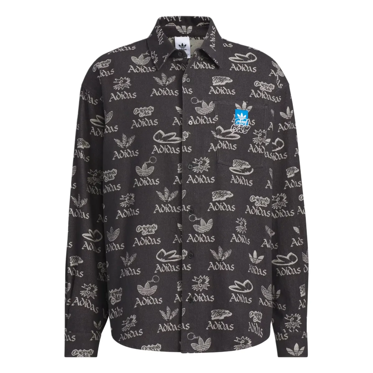 Adidas Originals CITY SKATE Shirt Men's Mid Denim Black/White