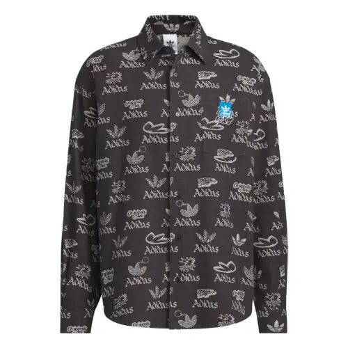 Adidas Originals CITY SKATE Shirt Men's Mid Denim Black/White