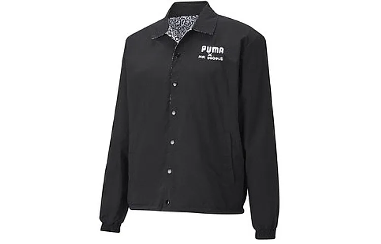 PUMA Jackets Men's Black Lapel Moderate Other