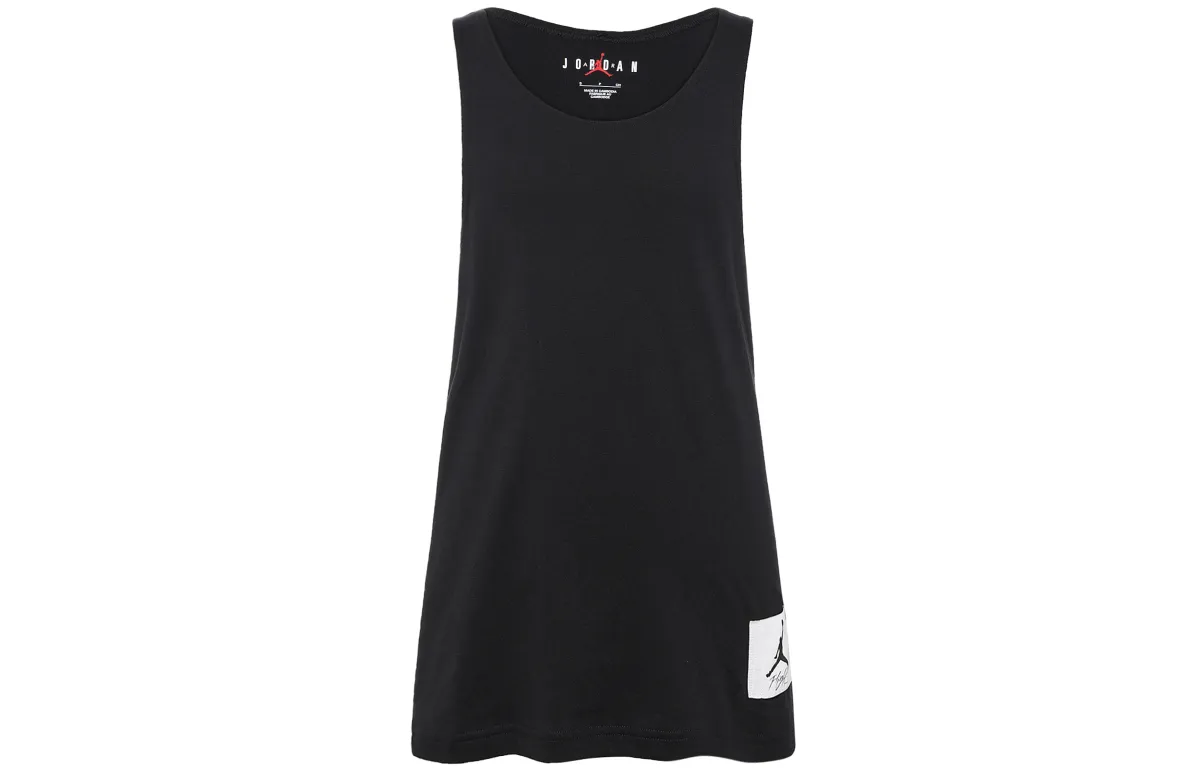 Jordan Tank Tops Men's Black Crew Neck Thin