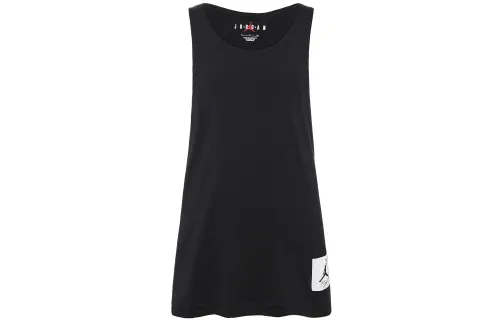 Jordan Tank Tops Men's Black Crew Neck Thin Straight Fit