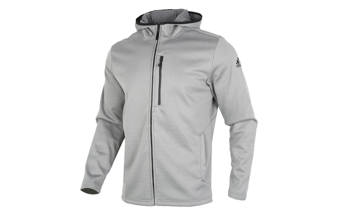 Adidas Jackets Men's Medium Heather Gray Hooded Moderate Other