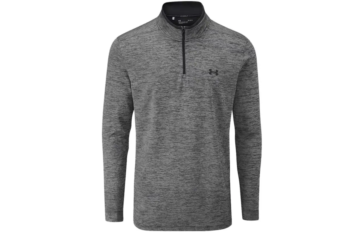 Under Armour Knitwear Men's Gray Stand Collar Moderate Other