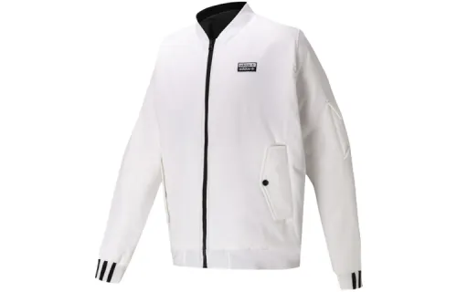 Adidas Originals Jackets Men's White Stand Collar Moderate Pilot