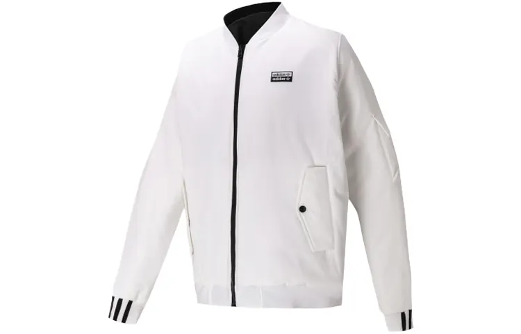 Adidas Originals Jackets Men's White Stand Collar Moderate Pilot