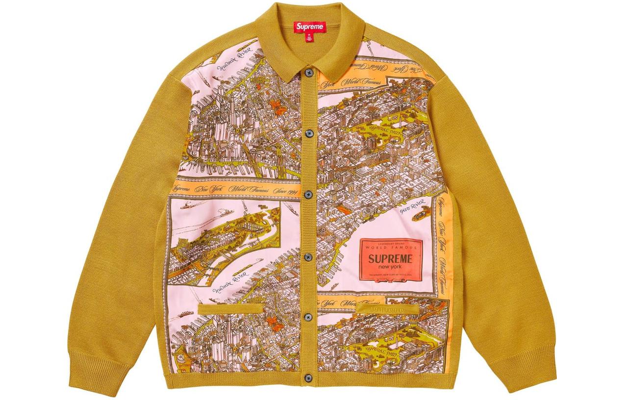 Кардиган Supreme FW23 Silk Map Cardigan (разноцветный)