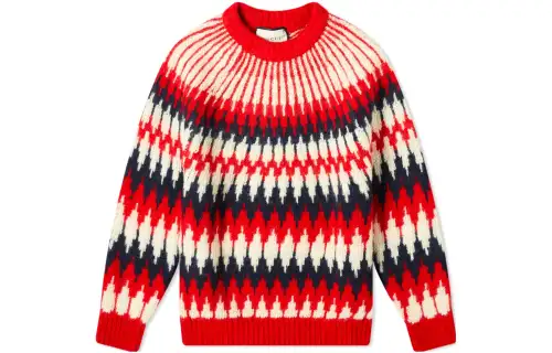 GUCCI Sweaters Men's Red Crew Neck Moderate Other