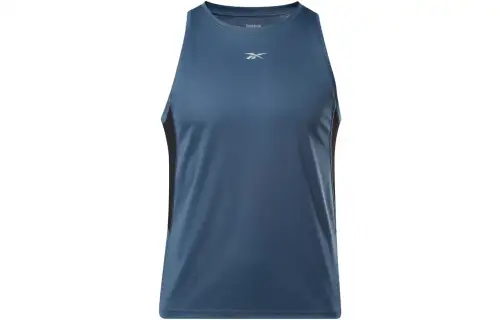 Reebok Tank Tops Men's Blue Crew Neck Moderate Straight Fit