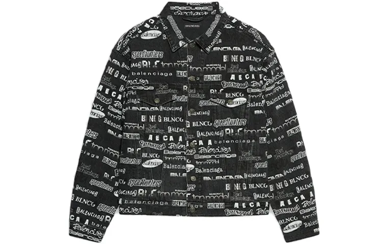Balenciaga Jackets Men's Black Lapel Moderate Other