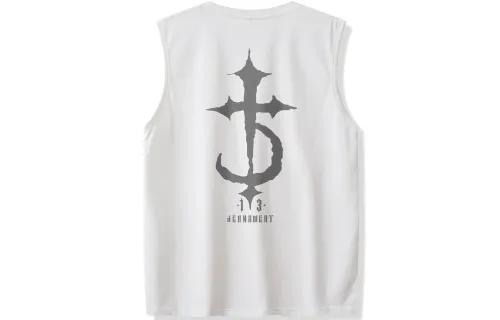 JEANSWEST Tank Tops Unisex Crew Neck Moderate Straight Fit