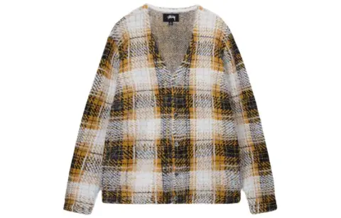 Stussy SS23 Hairy Plaid Cardigan