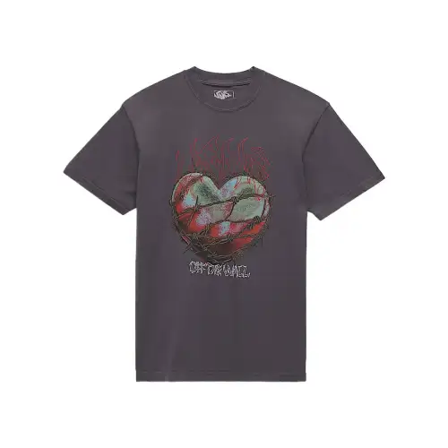 Vans VALENTINES BoundedHeart T Shirt Men's Phantom Gray