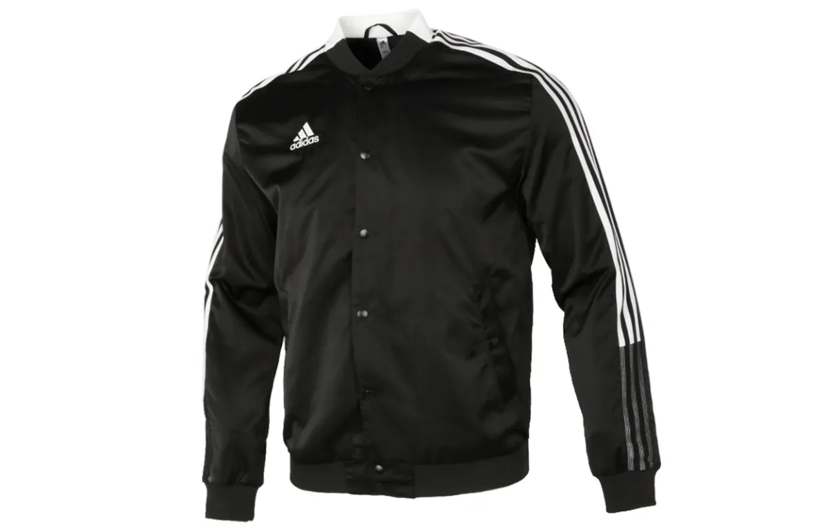 Adidas Jackets Men's Black Baseball Collar Moderate Pilot