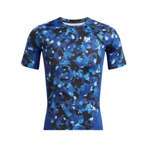 Under Armour HeatGear Printed T Shirt Men's Blue 432