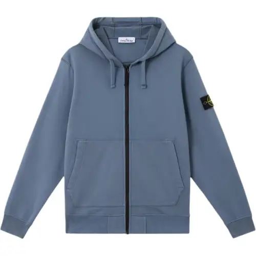 STONE ISLAND Compass Patch Zip Up Hoodie