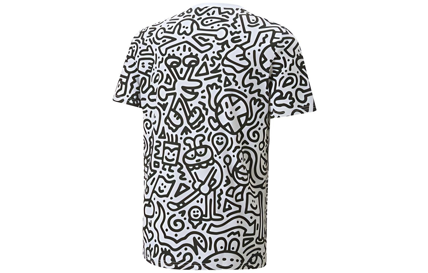 Мужская футболка PUMA x Mr doodle Aop Tee T (белая) — фото 2