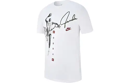 Jordan T Shirts Men's Crew Neck Moderate Straight Fit