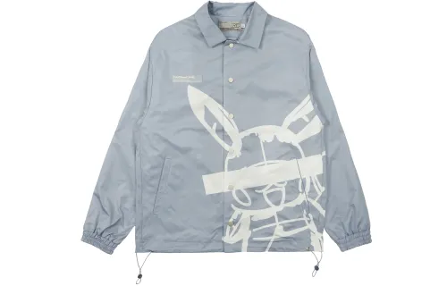 HARSH AND CRUEL SS21 Hand-drawn Pokémon Street Coach Loose Coach Jackets Men and Women
