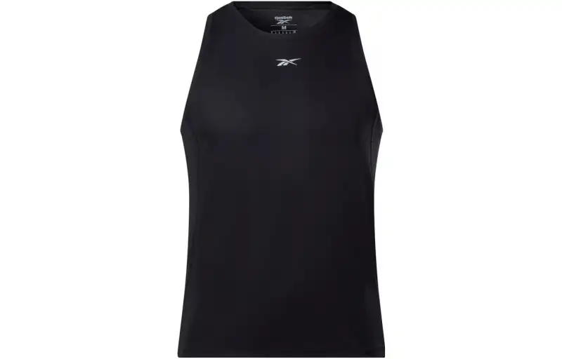 Reebok Tank Tops Men's Black Crew Neck Moderate Straight Fit