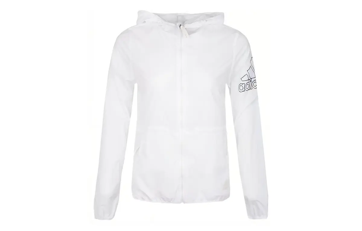 Adidas Jackets Women's White Hooded Moderate Other