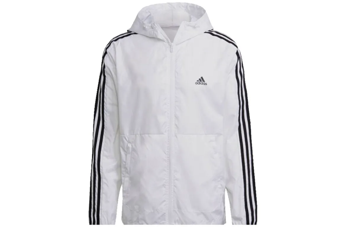 Adidas Jackets Men's White Hooded (Non-detachable) Moderate