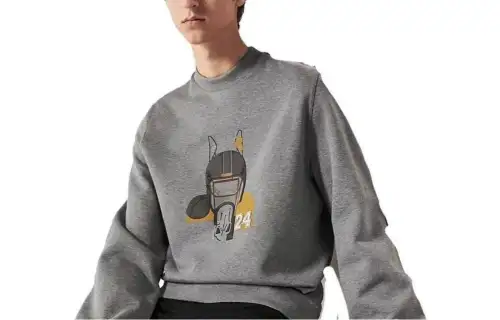 HERMES Sweaters Men's Gray Crew Neck Moderate Other