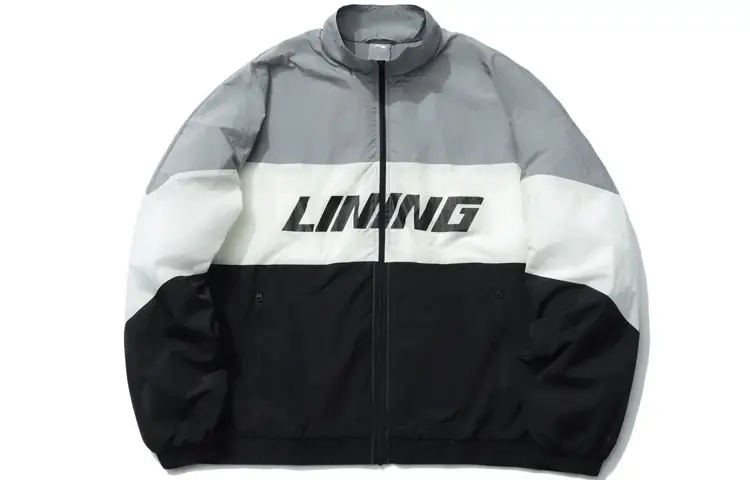 Li Ning Sports Fashion Collection Jackets Unisex Gray Stand Collar Moderate Other