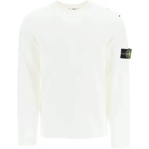 STONE ISLAND Compass Patch Crewneck Knitted Jumper