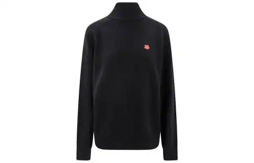 KENZO Boke Flower Embroidered Roll Neck Knit Jumper