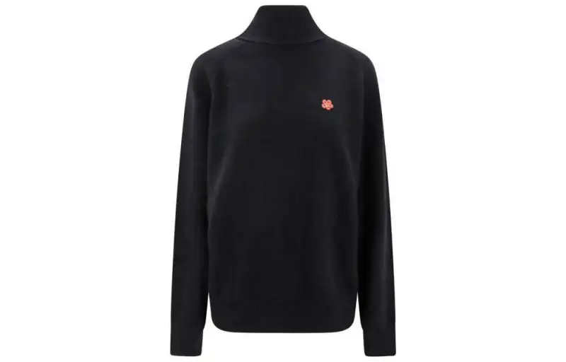 KENZO Boke Flower Embroidered Roll Neck Knit Jumper
