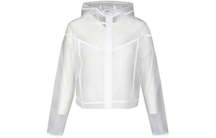 Nike logo print sheer jacket