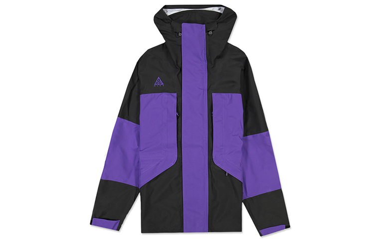 Мужская куртка Nike ACG Jacket Hood Gore tex (черно-фиолетовая) — фото 1