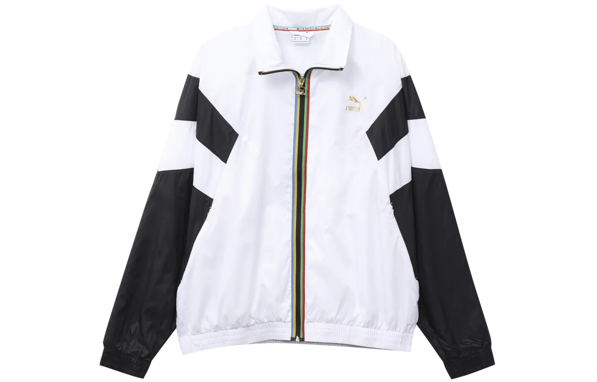 PUMA Jackets Men's White Stand Collar Moderate