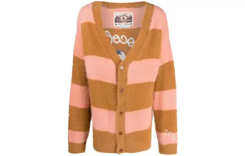 Vans X JOE FRESHGOODS Knitwear Unisex Orange V Neck Moderate Cardigan