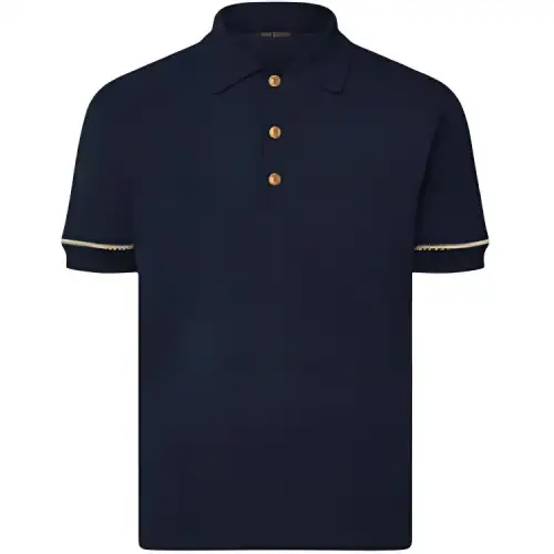 LOUIS VUITTON Short-Sleeved Cotton Polo Shirt