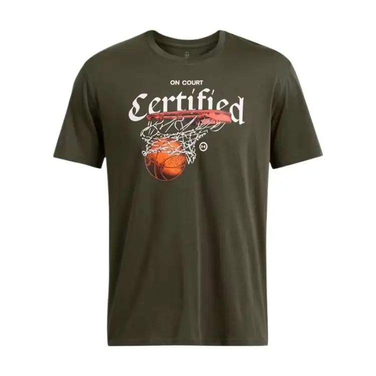 Under Armour Hoops T Shirt Men's Green