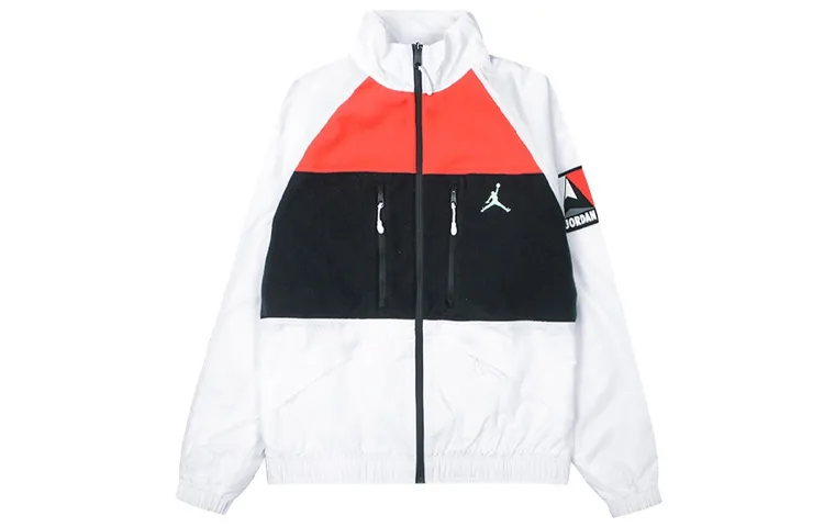 Jordan Jackets Men's White Stand Collar Moderate Other