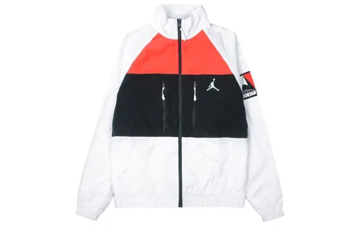 Jordan Jackets Men's White Stand Collar Moderate Other