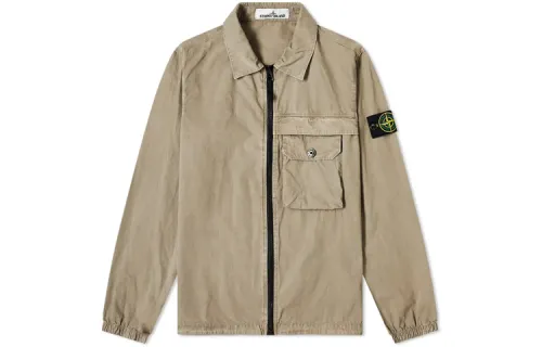 STONE ISLAND Jackets Men's Khaki Lapel Moderate Other
