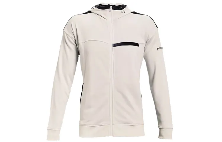 Under Armour Rival Jackets Men's Ivory White Hooded Moderate Other