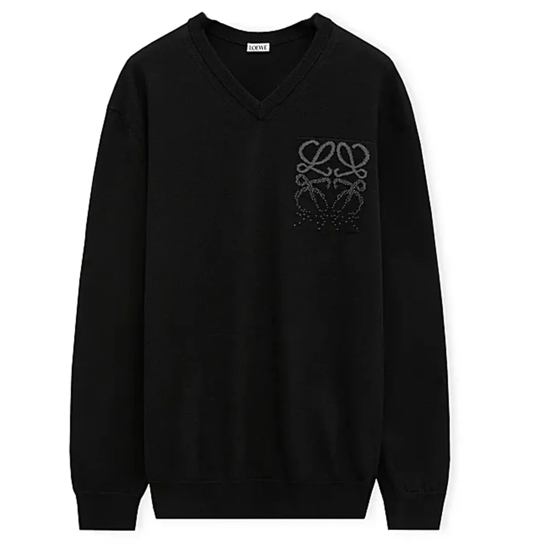 LOEWE FW24 Cashmere Sweater Men's Black