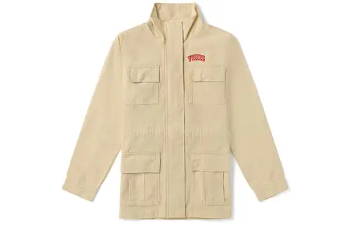 Vans Jackets Unisex Ecru Stand Collar Moderate Workwear