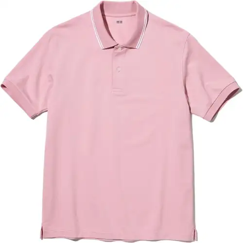 UNIQLO Polo Shirts Unisex Pink Polo Collar Moderate Other