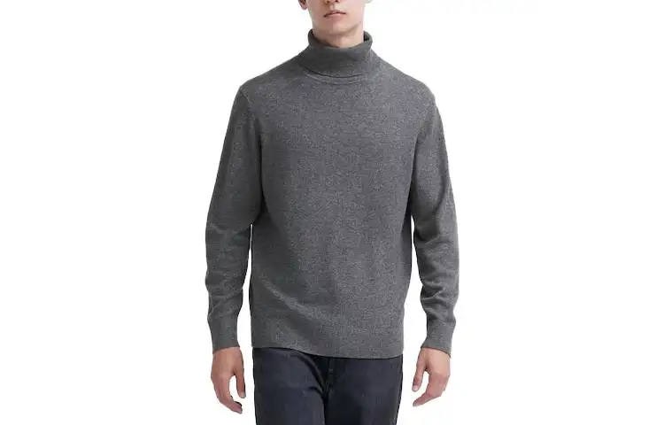 UNIQLO Sweaters Men's Asphalt Gray Turtleneck Moderate Other