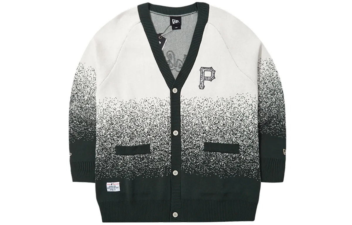 New Era Knitted Fabric Cardigan Unisex Green