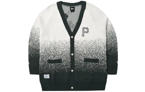 New Era Knitted Fabric Cardigan Unisex Green