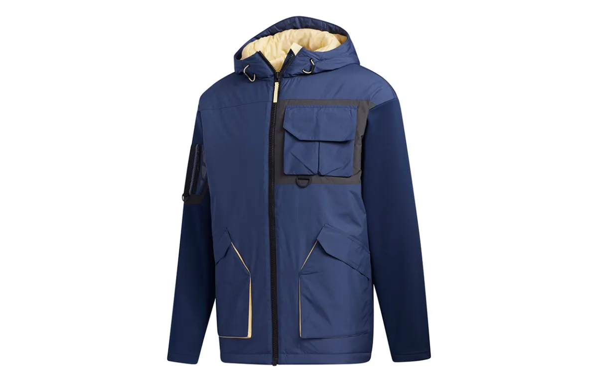 Adidas Jackets Men's Navy Blue Hooded Moderate Other